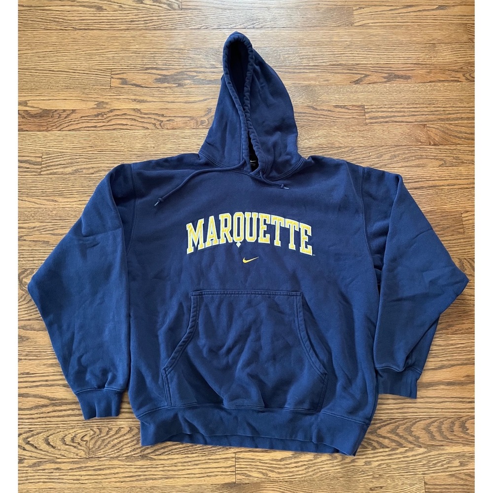 Nike Team Marquette University Hoodie Vintage 2006 Mens Large Center Swoosh
